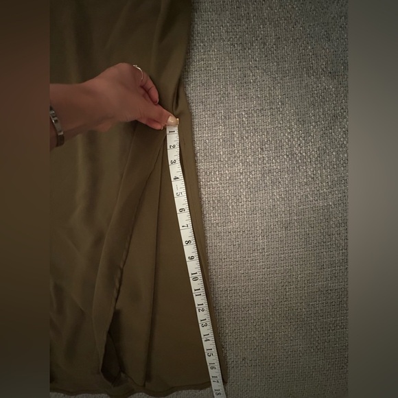 Zara Olive Green Shoulder Pad Midi Dress – Size Small – Ref. 3897/162 - Picture 9 of 14